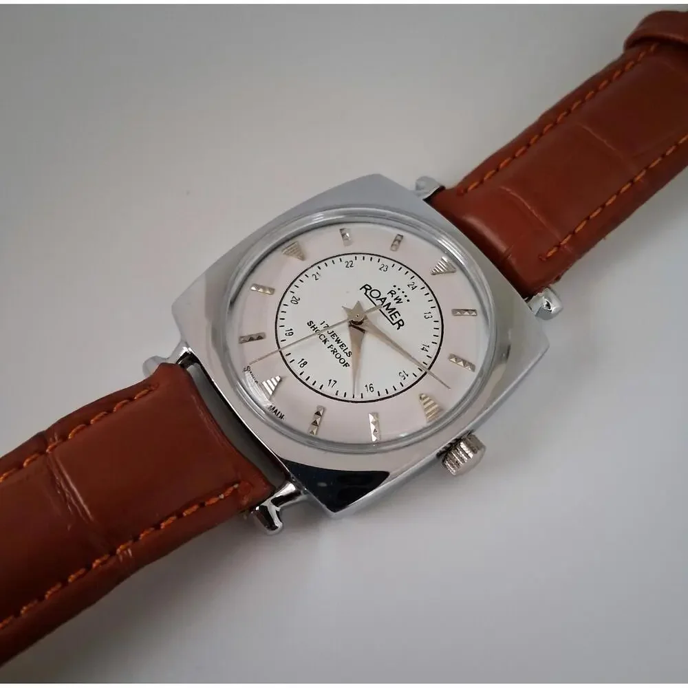 💁🏽‍♂️‎ Vintage Roamer Men's Leather Mechanical Watch RARE